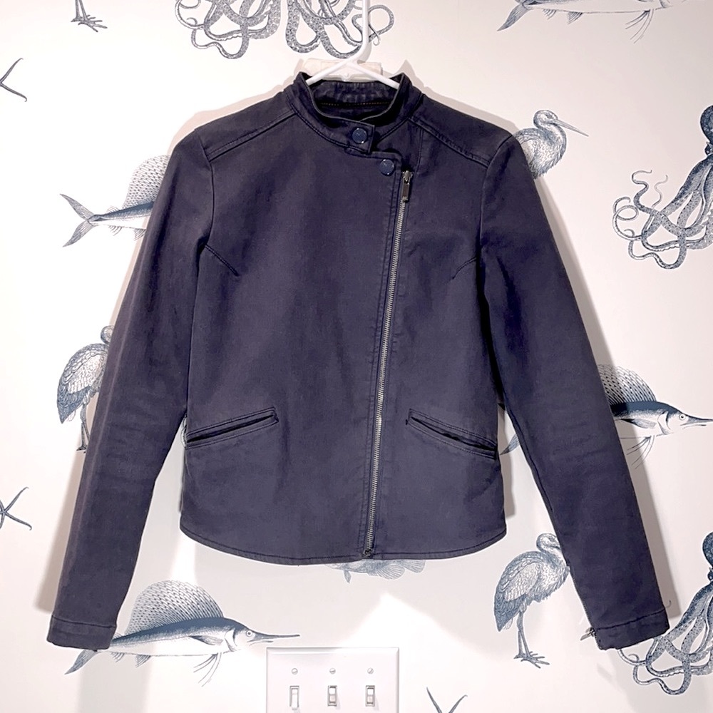 Tommy Hilfiger Asymmetrical Navy Zip Jacket